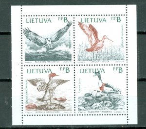 LITHUANIA BIRDS #430a...SOUV. SHEET...MNH...$3.50