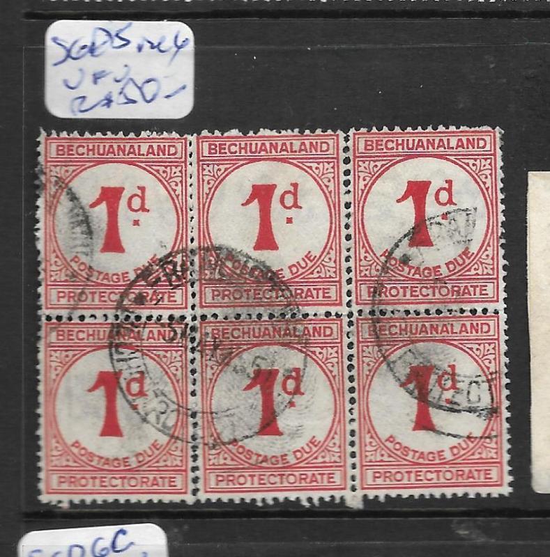 BECHUANALAND (P1801B) POSTAGE DUE 1D SG D5 BL OF 6  VFU