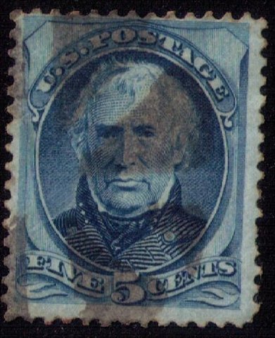 US Sc 179 Zachary Taylor Used Blue F-VF