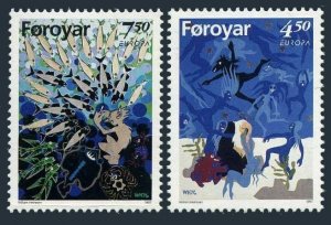 Faroe 321-322,MNH.Michel 317-318. EUROPE CEPT-1997:Legends.