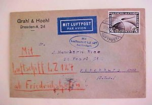 GERMAN 4M ZEPPELIN  #424Y 10 OCT 1928 B/S NEW YORK OCT 16