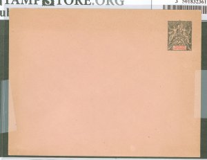 Senegal  1892 25c black on pink, flap stuck