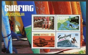 Australia SGMS3933 2013 Surfing Miniature Sheet U/M