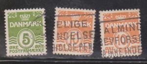 DENMARK Scott # 223, 228 Used