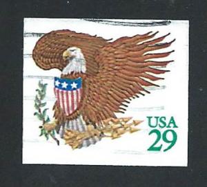 SC# 2596 - (29c) - Eagle & Shield - green denomination, used single
