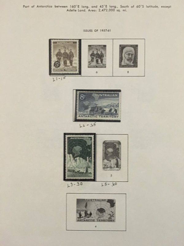 Collection of mint Australia stamps on Minkus pages