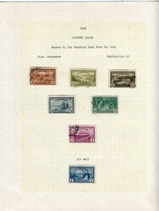 CANADA; 1946-early GVI issues fine USED SET to $1 value