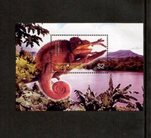 Micronesia 2004 - Reptiles Chameleon - Souvenir Stamp Sheet - Scott #577 - MNH