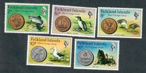 Falkland Islands #245 - 249 set of MNH singles