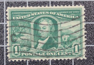 Scott 323 1 Cent Livingston - Used - Nice Stamp - SCV $4.75