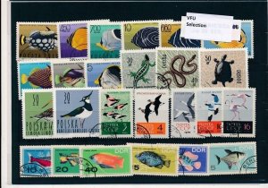 D387264 Fish Nice selection of VFU Used stamps