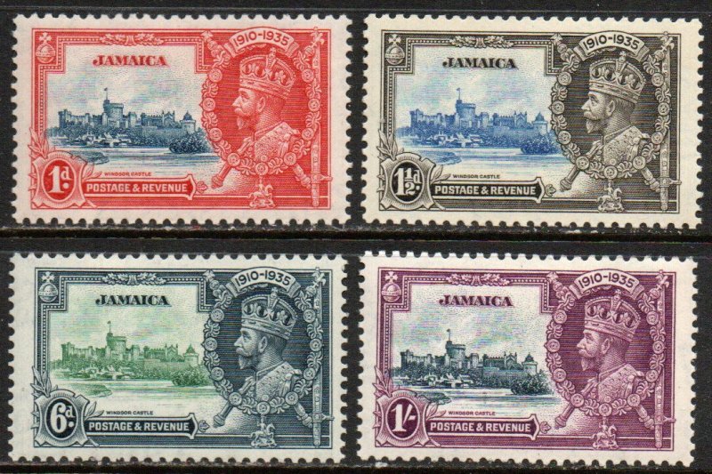 Jamaica Sc #109-112 Mint Hinged