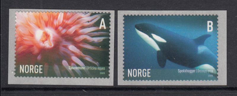 Norway 2005 Scott #1440-#1441 Set of 2 Marine Life - Orca, Sea anemone