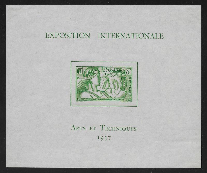 FRENCH POLYNESIA SC# 123 VF/MOG 1937