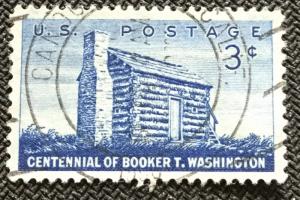 US #1074 Used Single Booker T Washington SCV $.25