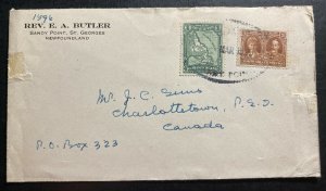 1929 St George Newfoundland Missionary Cover To Charlottetown Canada