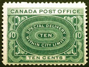 Canada #E1 10c Blue Green 1898 Special Delivery *MNH*