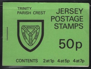 Jersey 1976 Booklet  Sc 138a 1p Trinity, Sc 139a 5p St Mary, Sc 141a 7p St. B...