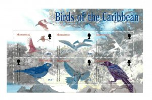 Montserrat - 2003 Birds of the Caribbean - Sheet of 6 - MNH