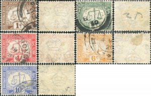 766154 USED HONG KONG 1924 SERIE PARA LAS TASAS