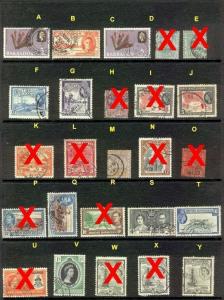 BWI postmarks Dime Bin -25 diff- 10c each stamp