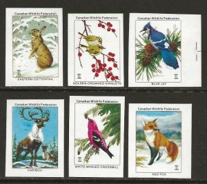 1981 Canada CWF Canadian Wildlife Federation Xmas Seal PROOF Set Imperfect VF-NH -