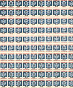 US #O129   13c  Official Mail   Full sheet of 100  MNH