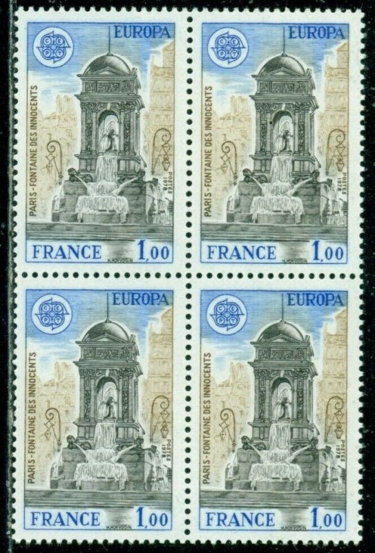 FRANCE SCOTT # 1609 BLOCK OF 4, 1978 EUROPA, MINT, OG, NH, GREAT PRICE!