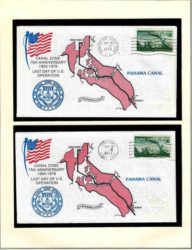 CZ 165 set of Last Day of Operations entires... 15 different post office cancels