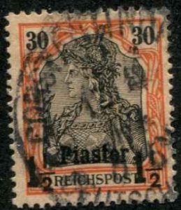 German Offices Turkey SC# 17 1-1/2Piaster on 30pf o/p on Germany used