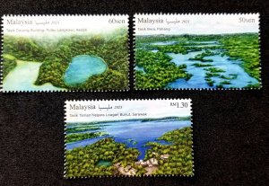 Malaysia Lakes 2023 River Nature Environment Tourism Sarawak Scenery (stamp) MNH
