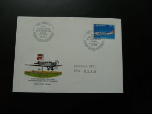 special flight cover Geneve Nurnberg Swissair 50 years first postal flight 1972