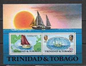 Trinidad & Tobago 246a MNH Sailboat S/S X 8 vf.   2022 CV $ 24.00