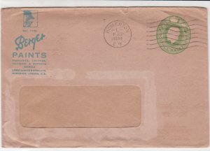 England 1938 Berger Paints Varnishes Colours Homerton Cancel Stamp Cover Rf31848