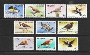 BIRDS - ST KITTS #113-22 (MIXED)  MNH