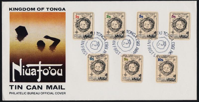 Tonga - Niuafo'ou 3-5,7-10,17-8 on FDC's - Maps