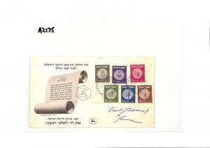 AZ175 1949 ISRAEL *ANCIENT COINS* FDC Tel Aviv FDI Cover {samwells-covers}PTS