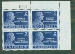 Argentina MNH MH Plate block BIN $2.00