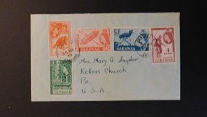 1960 Sarawak Cover Sarikei Borneo to Kellers Church PA Pennsylvania USA