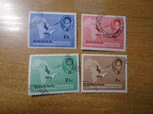 Ghana  #  1-4  used   Birds