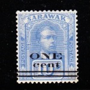 Album Treasures  Sarawak Scott # 17  1c on 10c Sir Charles Brooke  Mint Hinged