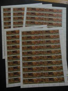 MALTA : 1975. Xmas Paintings Sc #B20-22 Strip of 3. 24 Full Shts of 20 Cat