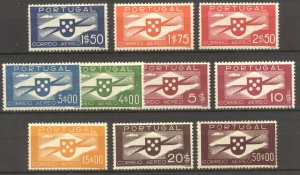 PORTUGAL #C1-10 Mint NH - 1936-41 Airmail Set