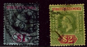 Straits Settlements SC#165-166 Used Faulty SCV$62.50...Worth a close look!