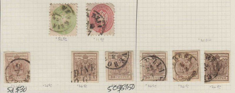 AUSTRIA LOMBARDY COLLECTION LOT $258 MOST SOUND CANCELS MOUNTED