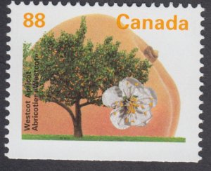 Canada - #1373as Westcot Apricot Tree, Booklet Stamp, Perf. 13.1, GT4 - MNH