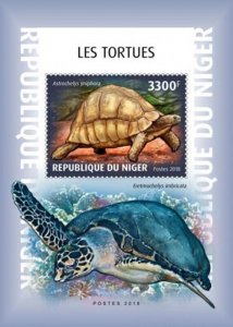 Niger - 2018 Turtles on Stamps - Stamp Souvenir Sheet - NIG18606b