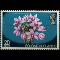 SOLOMON IS. 1972 - Scott# 241 Orchids 20c NH