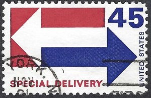 United States #E22 45¢ Arrows Special Delivery (1969). Used.