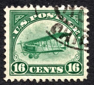 US 1918 16¢ Airmail Stamp #C2 Used CV $30